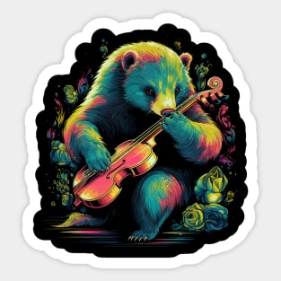 Anteater Playing Violin Sticker